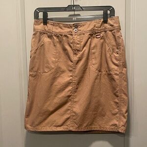 Faded Glory Beige Pencil Skirt | Size 6 | 100% Cotton | Office & Business Casual